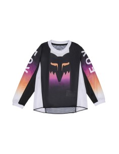 Jersey PeeWee Niña Fox 180 Flora Negro/Rosa