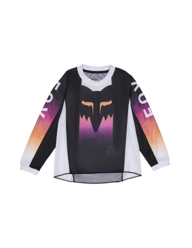 Jersey PeeWee Niña Fox 180 Flora Negro/Rosa