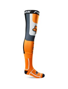 Medias Altas Fox Flexair Knee Brace Naranja Fluor