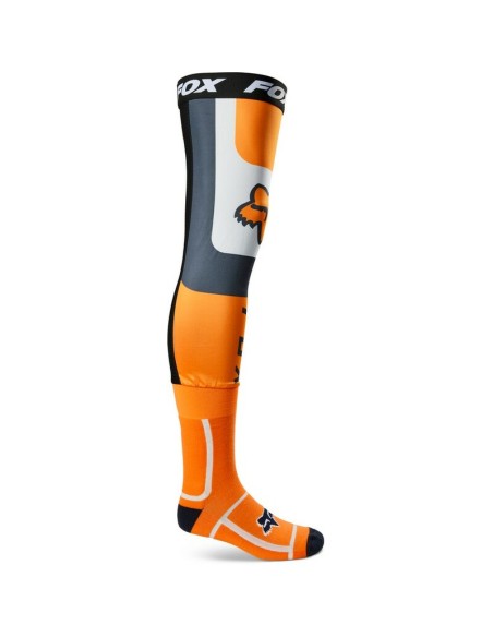 Medias Altas Fox Flexair Knee Brace Naranja Fluor