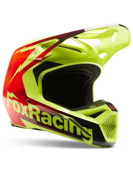 Casco Fox V1 Statk Rojo/Amarillo