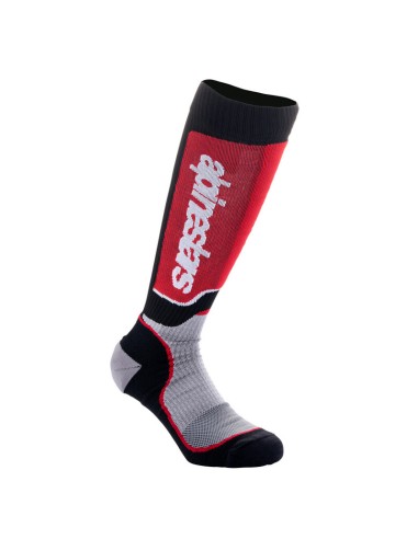 Calcetines Infantiles Alpinestars MX Plus Negro/Gris/Rojo