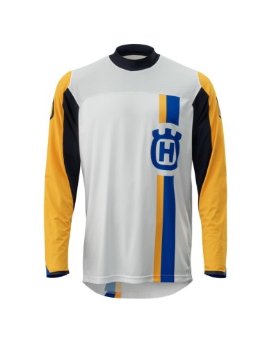 Jersey Husqvarna Origin Blanco/Amarillo/Azul