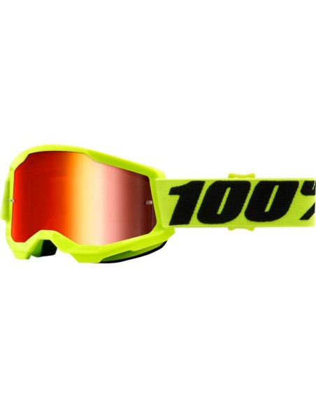 Gafas Infantiles 100% Strata 2 Fluo Yellow Lente Espejo
