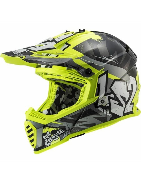 Casco Infantil LS2 MX437 Fast II Crusher Amarillo