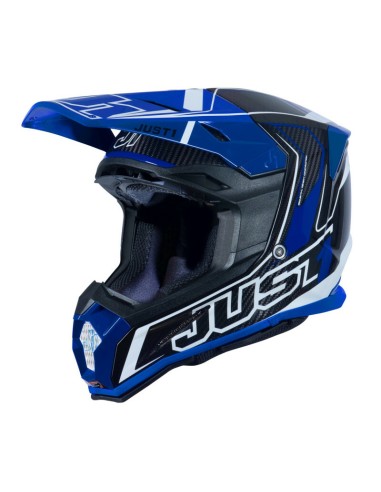 Casco Just1 J-22 Carbon Fluo Azul