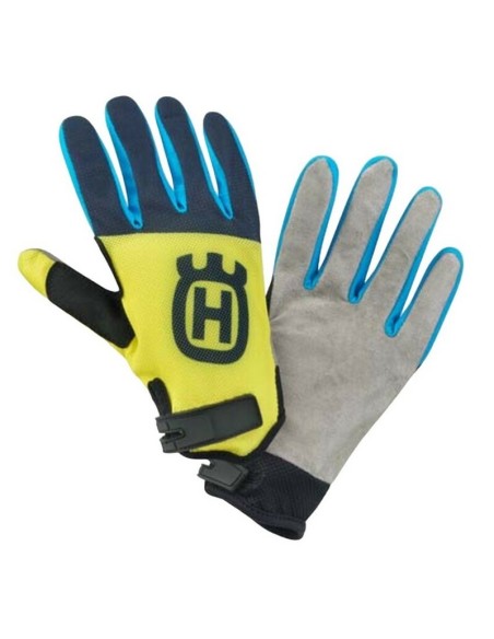 Guantes Infantiles Husqvarna Edrive Railed Azul/Amarillo