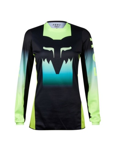 Jersey Mujer Fox 180 Flora Negro/Amarillo