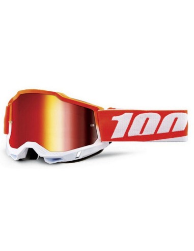 Gafas 100% Accuri 2 Lente Espejo Rojo/Blanco