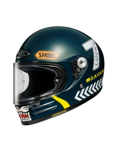 Casco Shoei Glamster 06 Cheetah Custom Cycles TC2 Verde