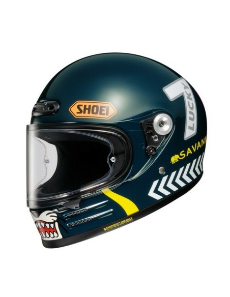 Casco Shoei Glamster 06 Cheetah Custom Cycles TC2 Verde