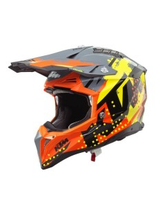 Casco KTM Aviator 3 Gris/Naranja/Amarillo