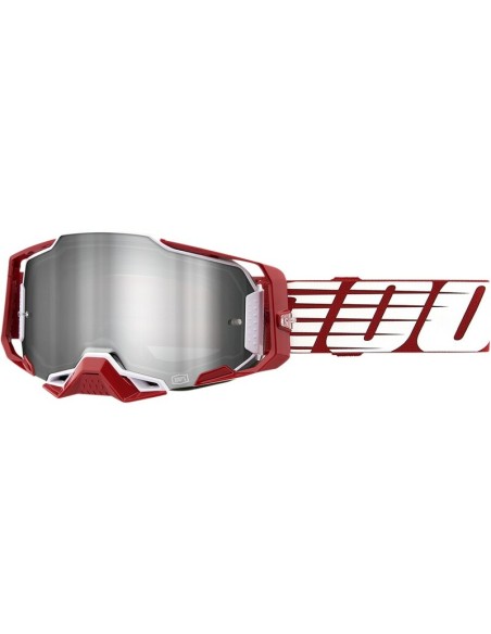 Gafas 100% Armega Oversized Deep Red Lente Espejo