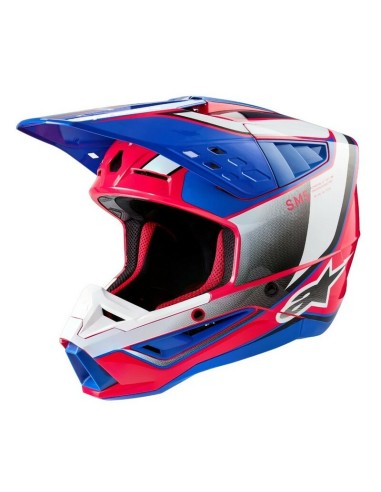 Casco Alpinestars S-M5 Sail ECE 22.06 Blanco/Rosa