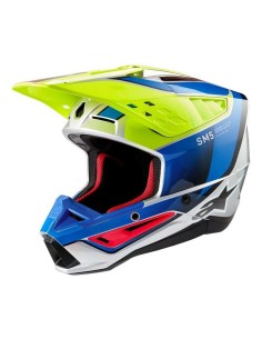 Casco Alpinestars S-M5 Sail ECE 22.06 Amarillo Flúor/Azul