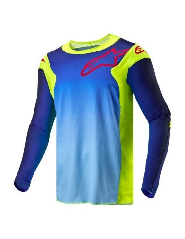 Jersey Alpinestars Racer Hoen Amarillo Flúor/Azul