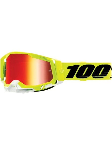 Gafas 100% Racecraft 2 Fluo Yellow Lente Espejo