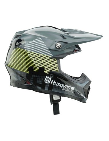 Casco Husqvarna Moto 9S Flex Railed Gris/Amarillo