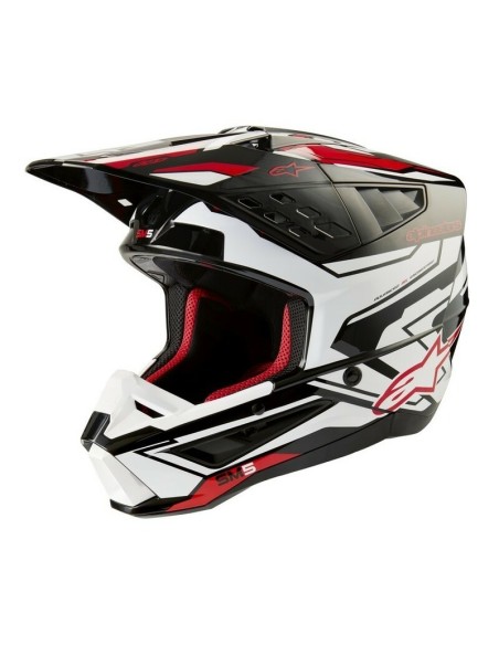 Casco Alpinestars S-M5 Action 2 Negro/Blanco/Rojo