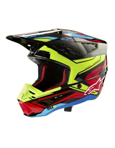 Casco Alpinestars S-M5 Action 2 Negro/Amarillo Flúor