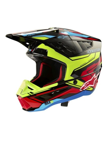 Casco Alpinestars S-M5 Action 2 Negro/Amarillo Flúor