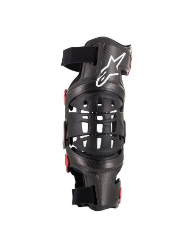 Rodillera Alpinestars Bionic-10 Carbon Derecha Negro/Rojo