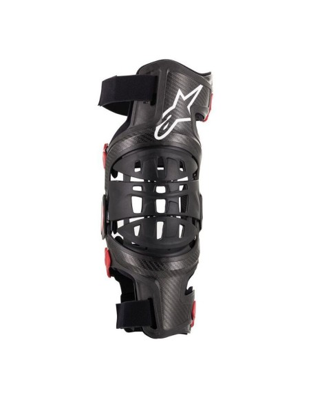 Rodillera Alpinestars Bionic-10 Carbon Derecha Negro/Rojo