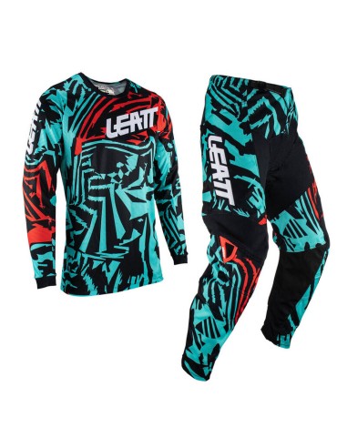 Kit Jersey y Pantalón Leatt Moto 3.5 Turquesa