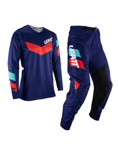 Kit Jersey y Pantalón Leatt Moto 3.5 Azul/Rojo