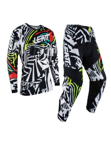 Kit Jersey y Pantalón Leatt Moto 3.5 Zebra