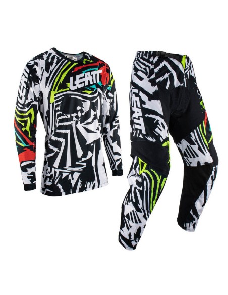 Kit Jersey y Pantalón Leatt Moto 3.5 Zebra
