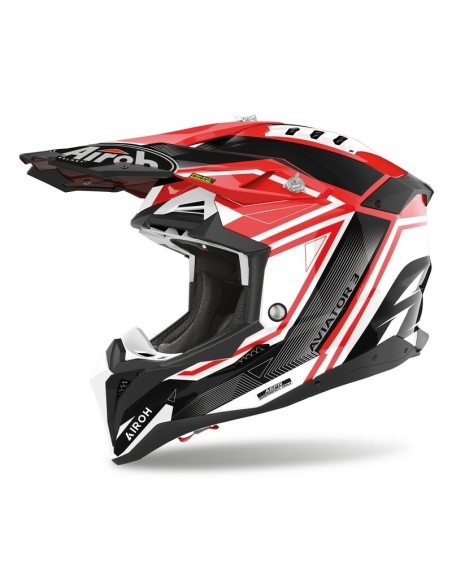 Casco Airoh Aviator 3 League Rojo