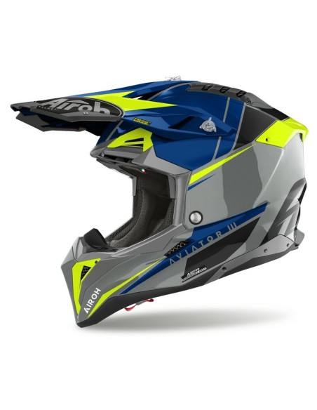 Casco Airoh Aviator 3 Push Azul
