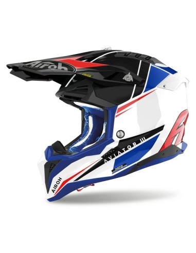 Casco Airoh Aviator 3 Push Azul/Rojo/-