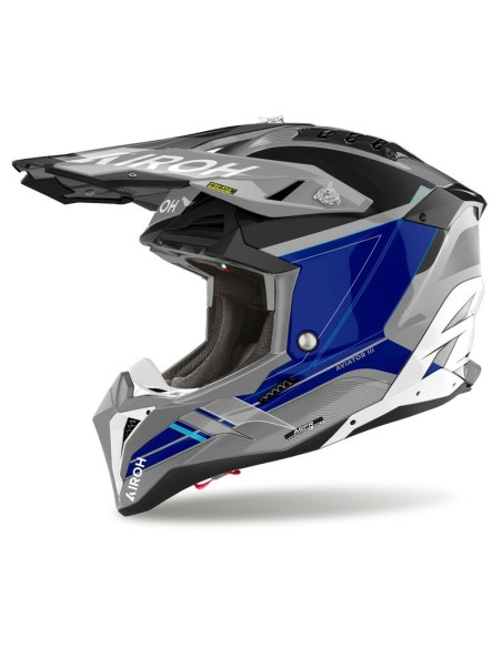 Casco Airoh Aviator 3 Saber Gloss Azul Oscuro