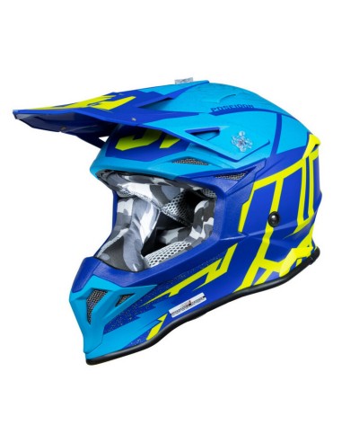 Casco Just1 J-39 Poseidon Azul/Amarillo Fluo