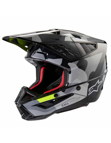 Casco Alpinestars S-M5 Rover 2 Gris/Amarillo Fluo