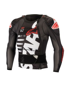 Peto Integral Manga Larga Alpinestars Sequence Negro/Rojo Blanco