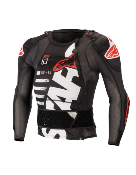 Peto Integral Manga Larga Alpinestars Sequence Negro/Rojo Blanco