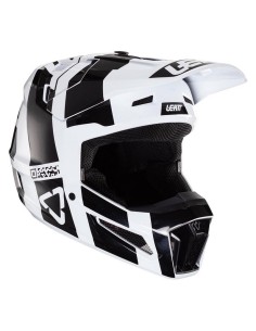 Casco Infantil con Gafas Leatt Moto 3.5 V24 Negro/Blanco