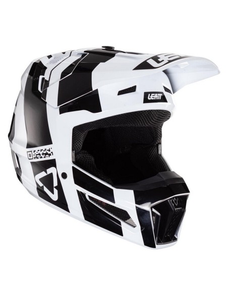 Casco Infantil con Gafas Leatt Moto 3.5 V24 Negro/Blanco
