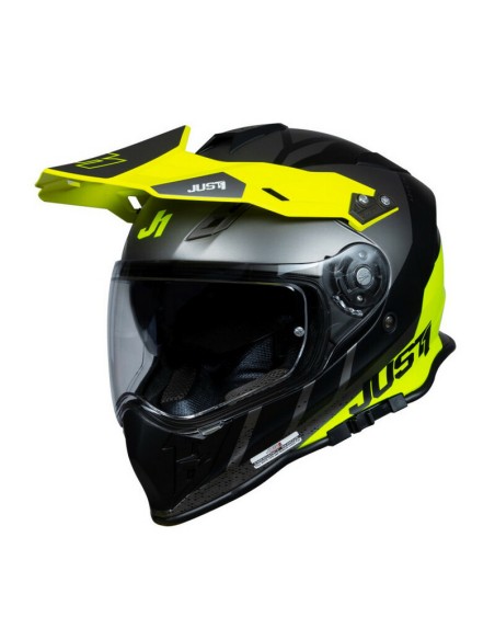 Casco Just1 J-34 Pro Outerspace Negro/Amarillo Fluo