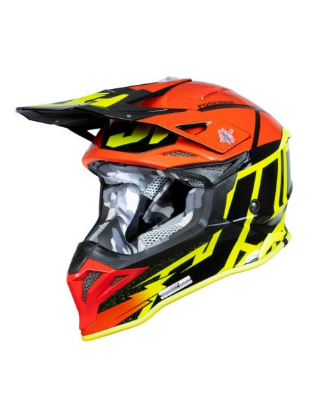 Casco Just1 J-39 Poseidon Amarillo Fluo/Rojo