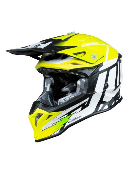Casco Just1 J-39 Poseidon Amarillo Fluo/Blanco