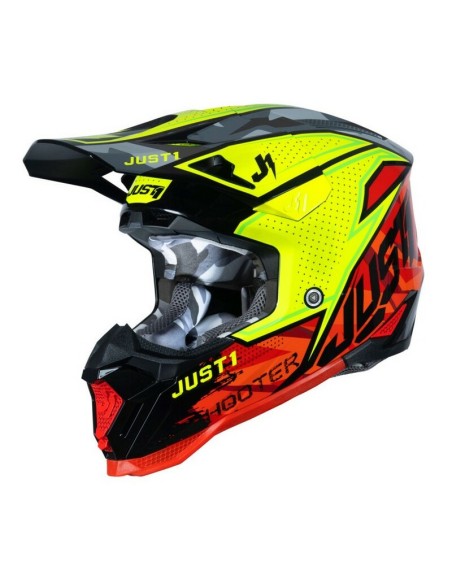 Casco Just1 J-40 Shooter Camo Rojo/Negro