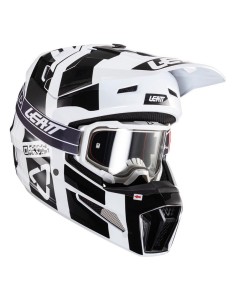 Casco con Gafas Leatt Moto 3.5 V24 Negro/Blanco