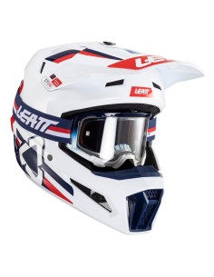 Casco con Gafas Leatt Moto 3.5 V24 Azul/Rojo