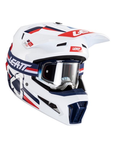 Casco con Gafas Leatt Moto 3.5 V24 Azul/Rojo