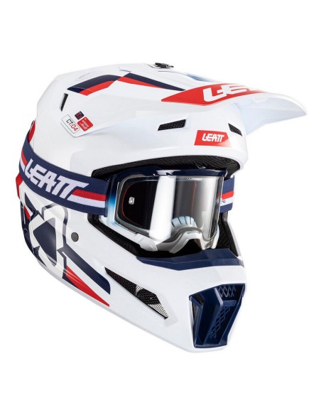 Casco con Gafas Leatt Moto 3.5 V24 Azul/Rojo