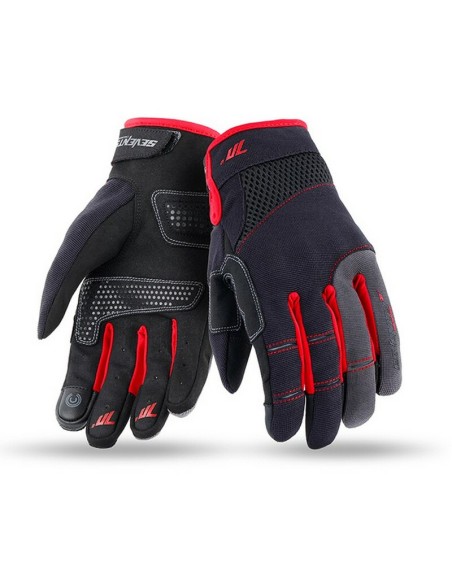 Guantes Seventy Degrees SD-C48 Negro/Rojo